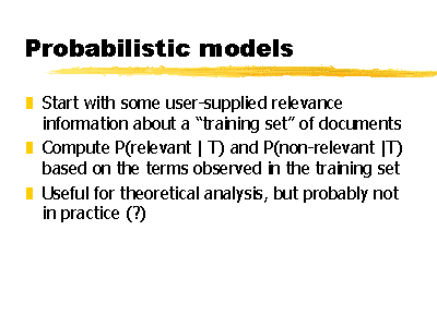 Probabilistic Models